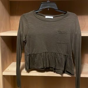 Green Cropped Sweater